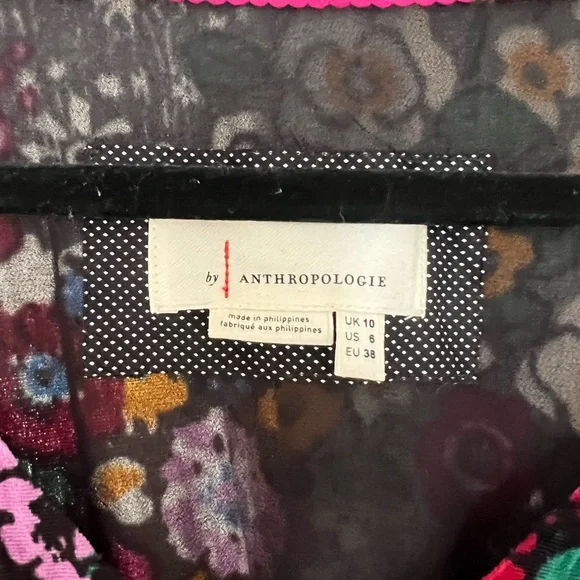 Anthropologie Francis Floral Velvet dress, NWOT - Picture 7 of 7